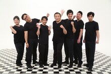 左からアジアン馬場園、とろサーモン久保田、中川家、とろサーモン村田、東京ダイナマイト松田、次長課長・井上。(c)BSフジ