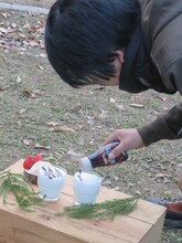 キャンプを楽しむうしろシティ阿諏訪。