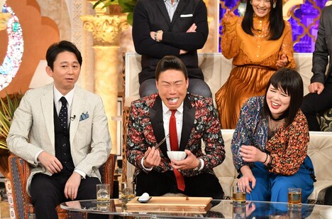 （手前左から）有吉弘行、ANZEN漫才みやぞん、ブルゾンちえみ。(c)TBS