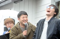 出発式の様子。