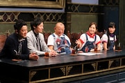 (左から)和牛、笑福亭鶴瓶、百田夏菜子、高城れに。(c)関西テレビ