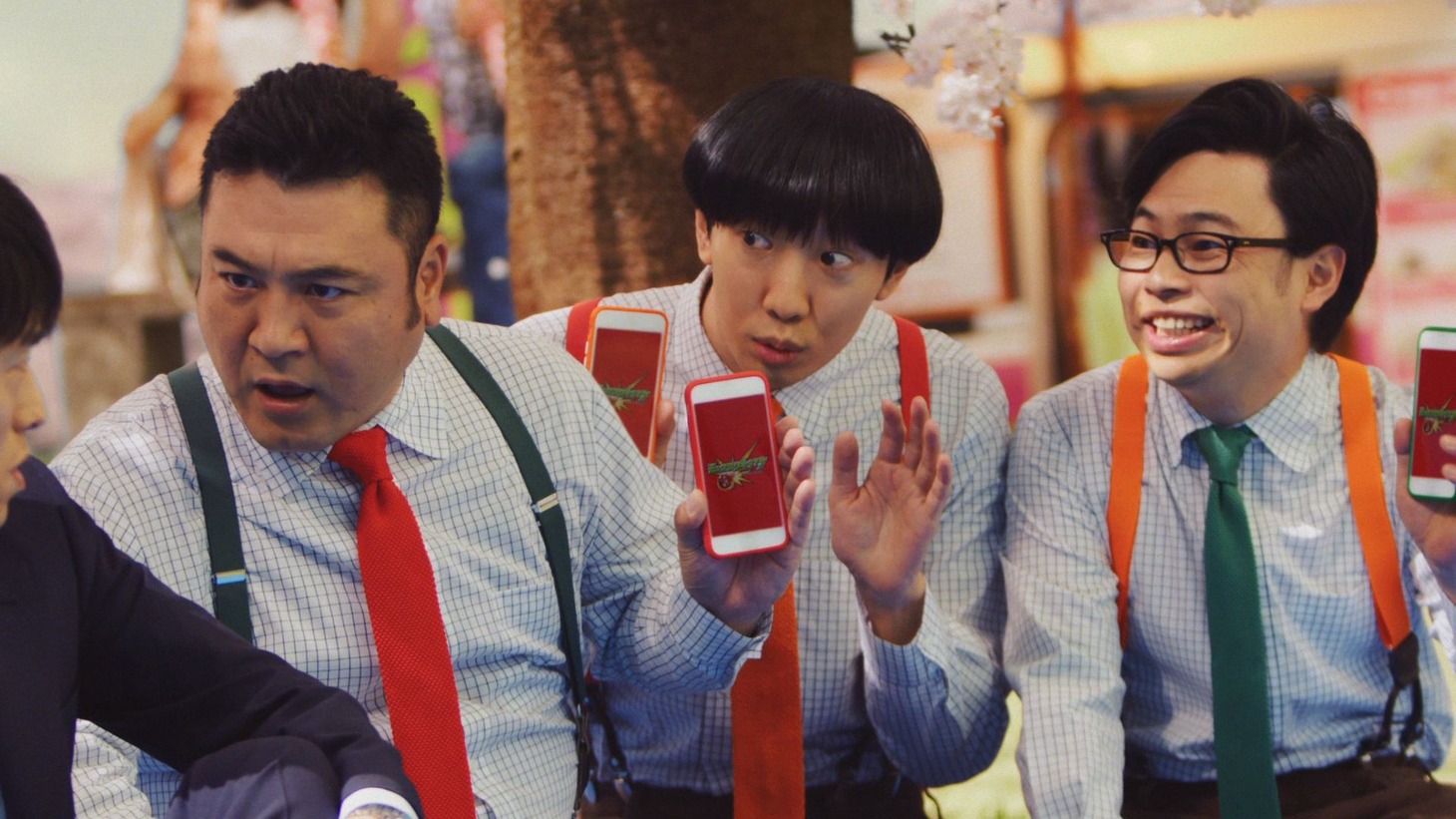 新CM「Shall we モンス？『お花見』篇」のワンシーン。