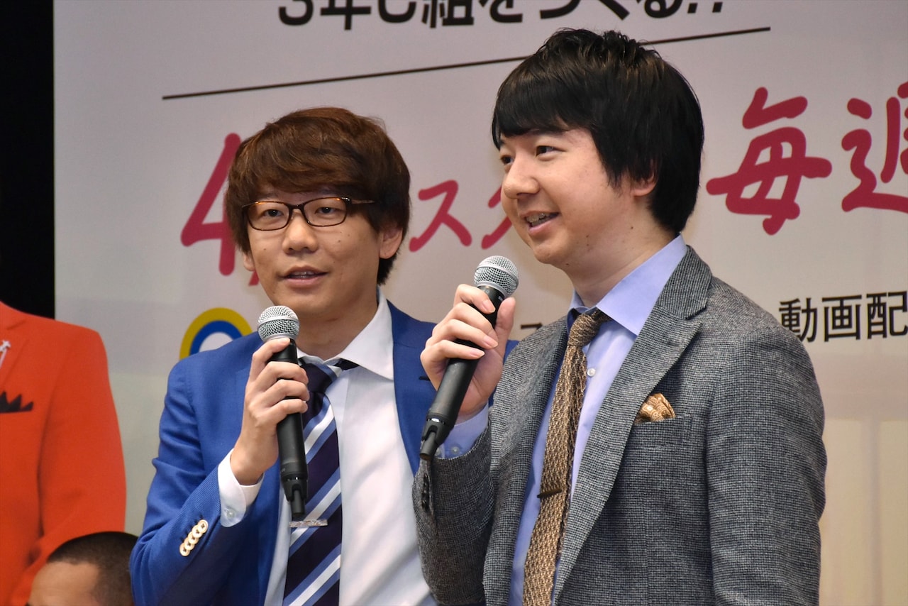 「青春高校3年C組」の記者会見に出席した三四郎。