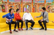 「ビートたけしのスポーツ大将 4時間半スペシャル」に出演する（左から）ナインティナイン、ビートたけし、松岡修造。(c)テレビ朝日