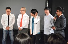 左から鬼ヶ島・アイアム野田、ルシファー吉岡、うしろシティ阿諏訪、三四郎・相田、銀シャリ橋本。