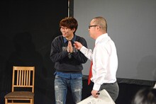 左から三四郎・小宮、ルシファー吉岡。