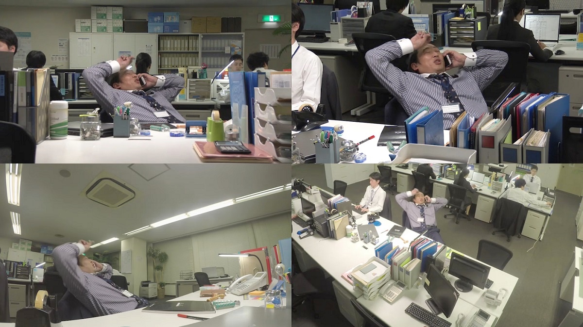 「オトナ定点観察」取引先との電話編のワンシーン。