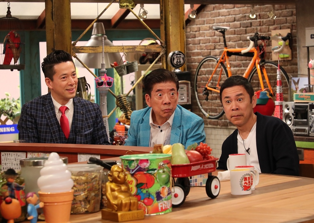 「おかべろ」に出演する（左から）西川忠志、西川きよし、ナインティナイン岡村。(c)関西テレビ