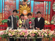 左から古川雄輝、村上佳菜子、内村光良、南海キャンディーズ山里。(c)日本テレビ