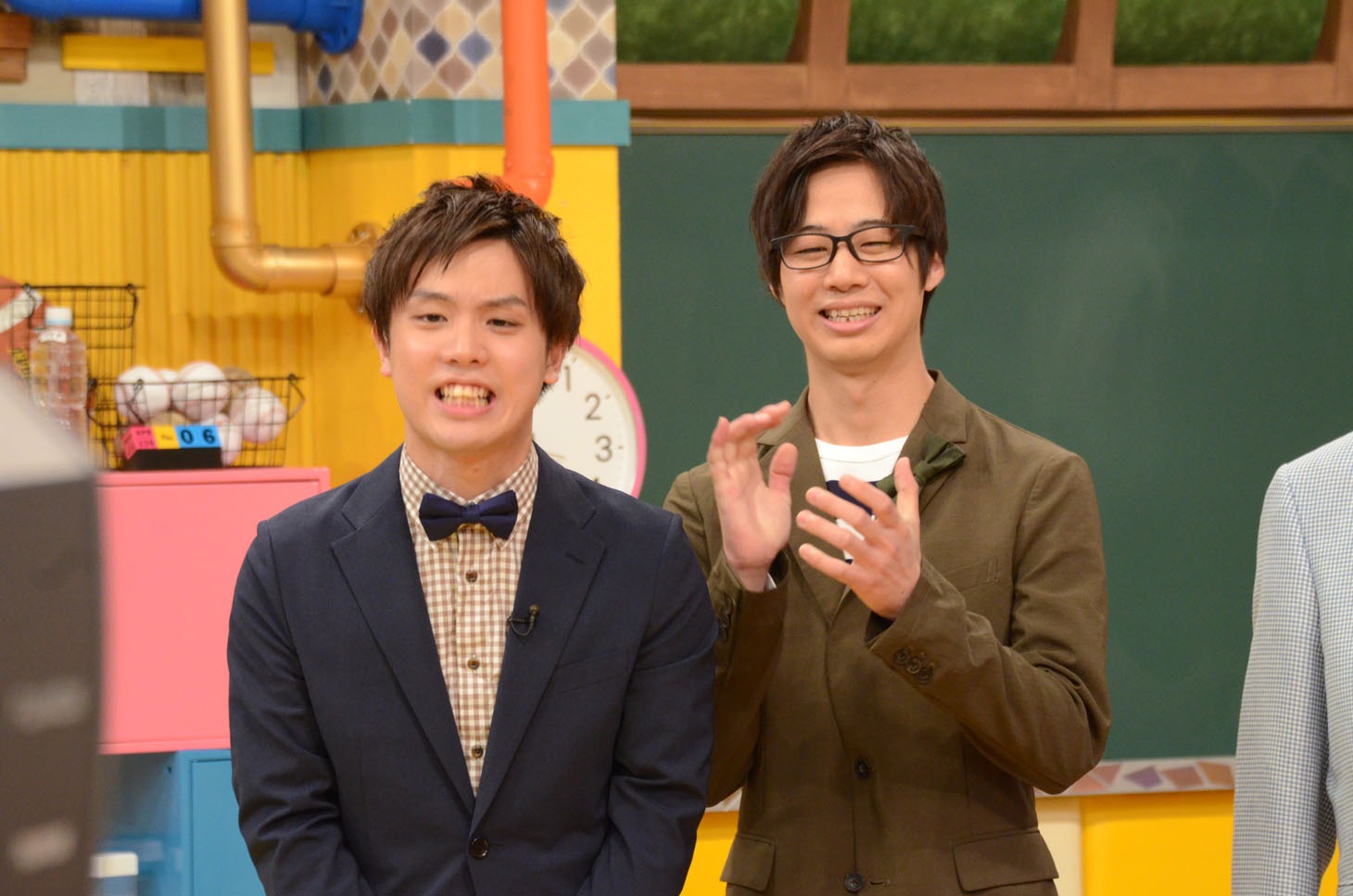教育実習生のノブナガ。左から岩永、信太。