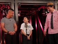 左から完熟フレッシュ、鈴木おさむ。(c)BSフジ