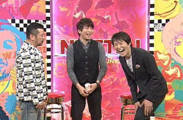 左からケンドーコバヤシ、ありがとう細野、千原ジュニア。(c)読売テレビ