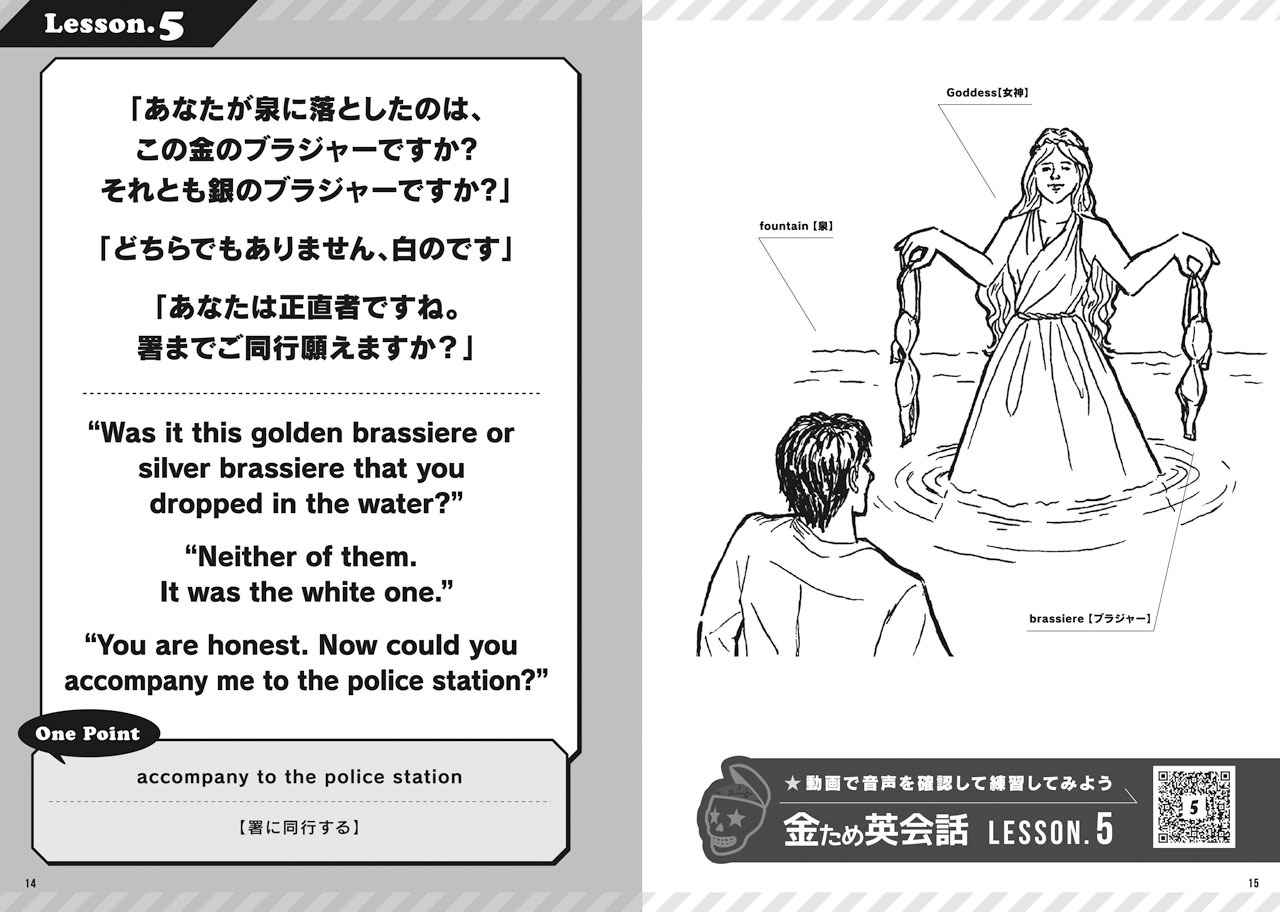 「金ため英会話公式テキストブック『非実践版！うっかり使える英会話』」より。