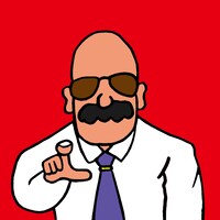 狂井益男のイラスト。