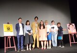 「Bの戦場」ワールドプレミアの様子。左からお～い！久馬、並木道子、速水もこみち、ガンバレルーヤ、尼神インター。
