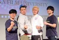 左からバッファロー吾郎・竹若、野性爆弾くっきー！、ガリットチュウ福島、なだぎ武。