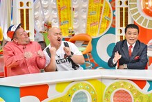 野性爆弾くっきー、安田大サーカス・クロちゃん、中山秀征（左から）。(c)MBS