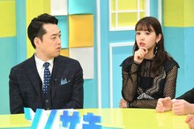 （左から）バナナマン設楽、藤田ニコル。(c)テレビ朝日