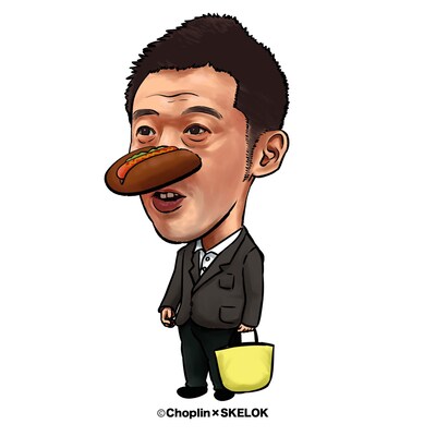 チョップリン×スケロク×梅田ロフトグッズのイラスト。