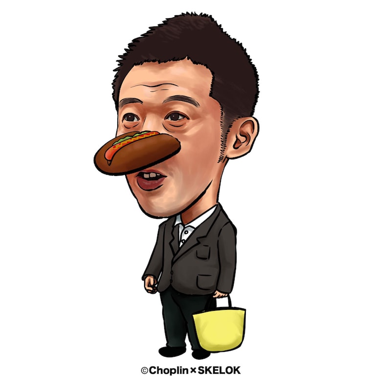 チョップリン×スケロク×梅田ロフトグッズのイラスト。