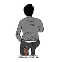 チョップリン×スケロク×梅田ロフトグッズのイラスト。