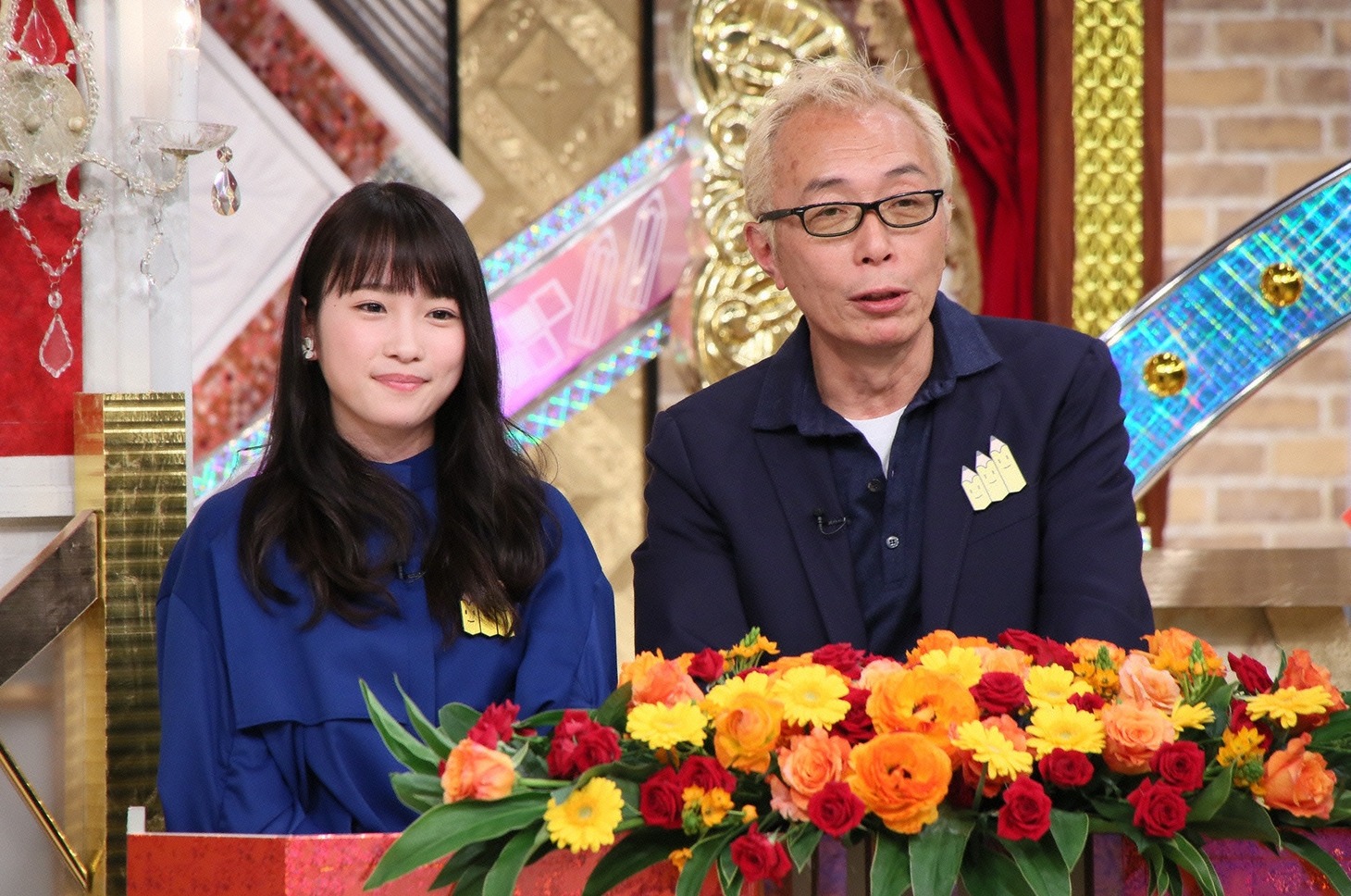 左から川栄李奈、所ジョージ。(c)日本テレビ