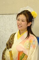 濃姫役の福本愛菜。