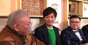 左から江原啓之、とろサーモン。(c)日本テレビ