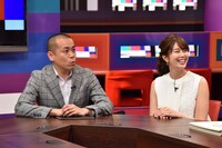 （左から）タカアンドトシ・トシ、稲村亜美。(c)中京テレビ