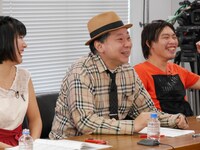 左から葛西祐美、鈴木おさむ、箕輪厚介。(c)BSフジ