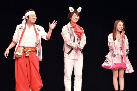 (左から)NON STYLE石田、小澤亮太、川村真洋。