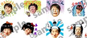 LINEスタンプ「NON STYLE 動く漫才スタンプ」のサンプル画像。