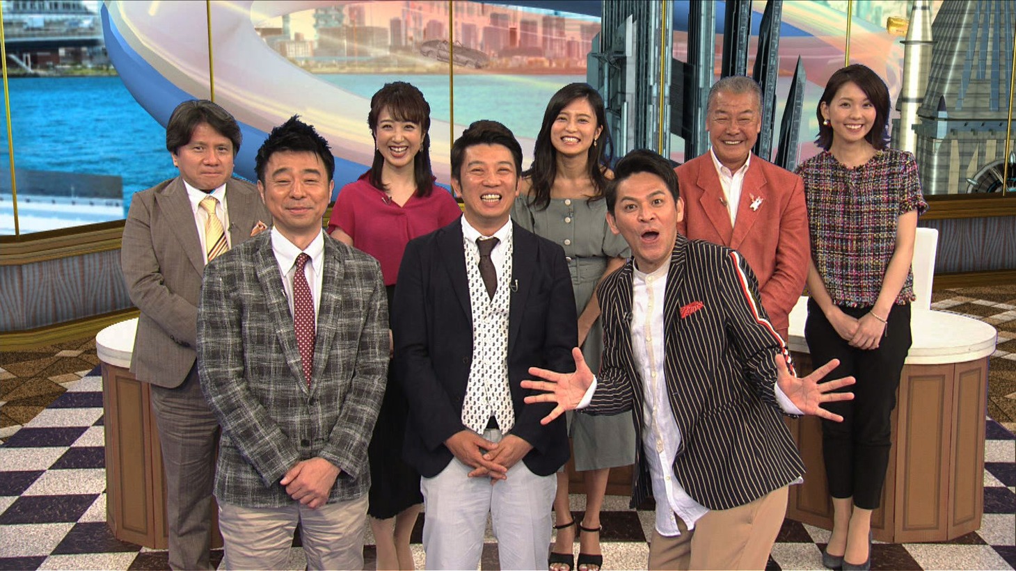 「時代おくれ解消バラエティ NEWモン！未来塾」に出演する（手前左から）よゐこ有野、TKO木本、ますだおかだ岡田ら。(c)ABC