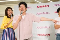 「はしる！ねんどカー」記者会見のワンシーン。