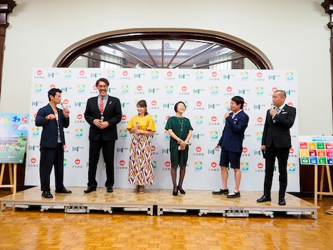 「みんわらウィーク~北海道150年~」開催発表会見の様子。