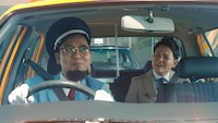 新CM「タクシー篇」のワンシーン。