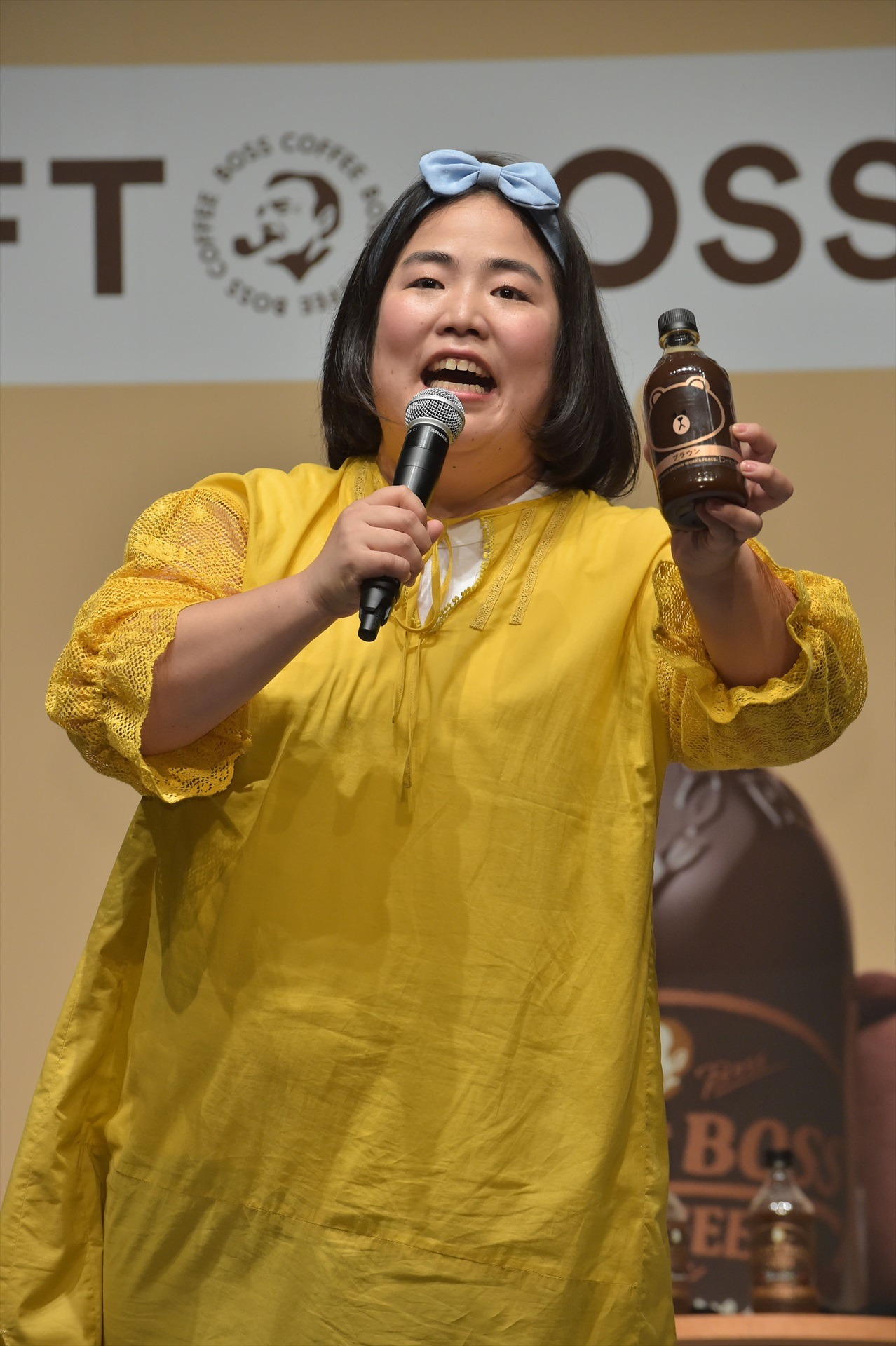 「クラフトボス ブラウン」商品体験会に出演した、ゆりやんレトリィバァ。