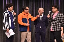 パタパタママと、とろサーモン（両端）。