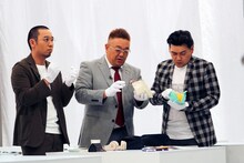 （左から）千鳥・大悟、サンドウィッチマン。(c)テレビ朝日