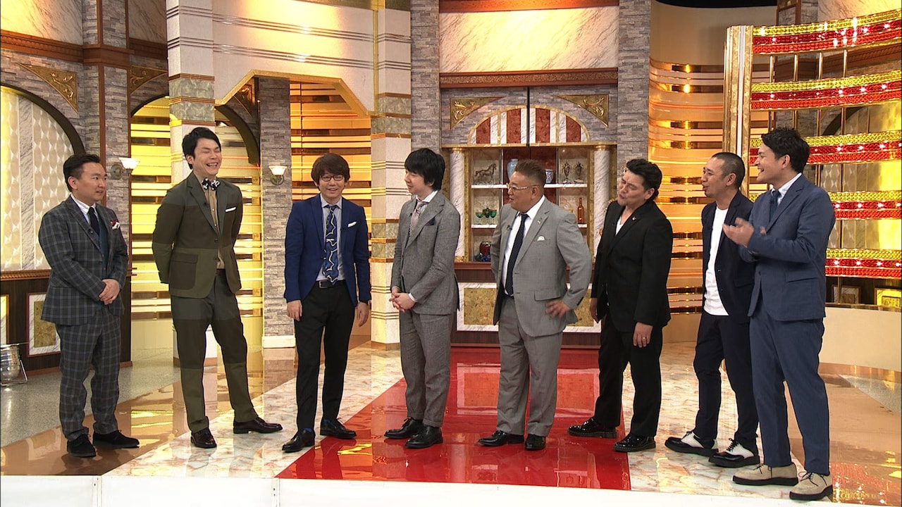 「イッテンモノ」に出演する（左から）かまいたち、三四郎、サンドウィッチマン、千鳥。(c)テレビ朝日