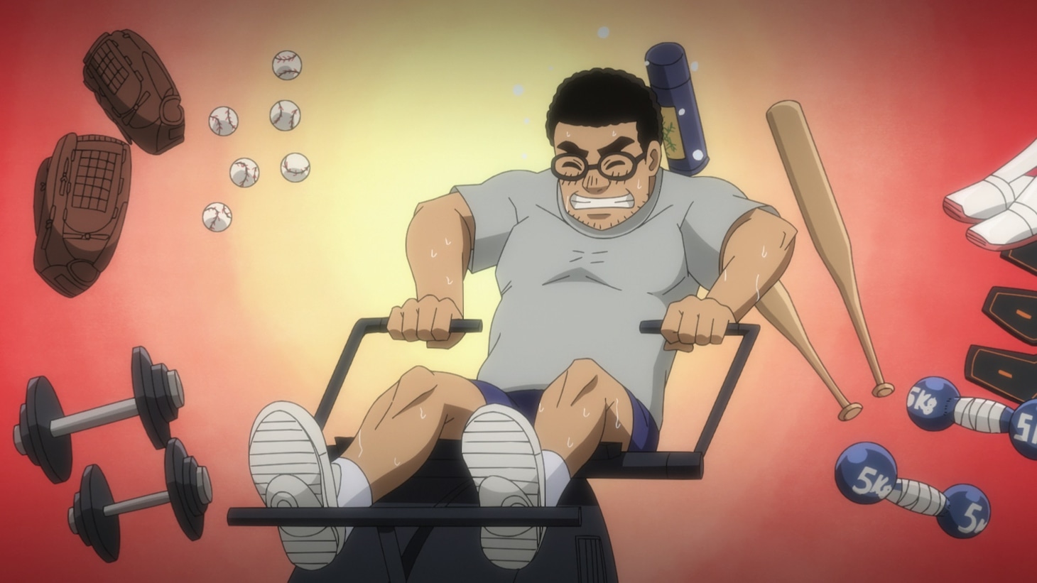 アニメ「グラゼニ」最終話のワンシーン。