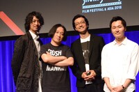 左から斎藤工、永野、金子ノブアキ、清水康彦。