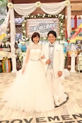 おばたのお兄さんと山崎夕貴アナ(左)。(c)フジテレビ
