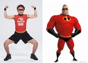 サンシャイン池崎（左）とMr.インクレディブル（右）。