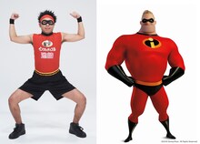 サンシャイン池崎（左）とMr.インクレディブル（右）。