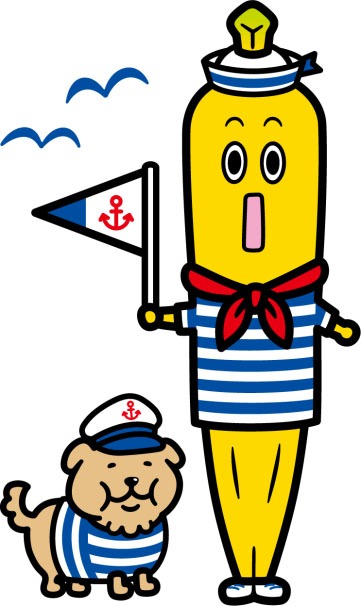 マリンルックのナナナ（右）とハチ（左）。(c)テレビ東京