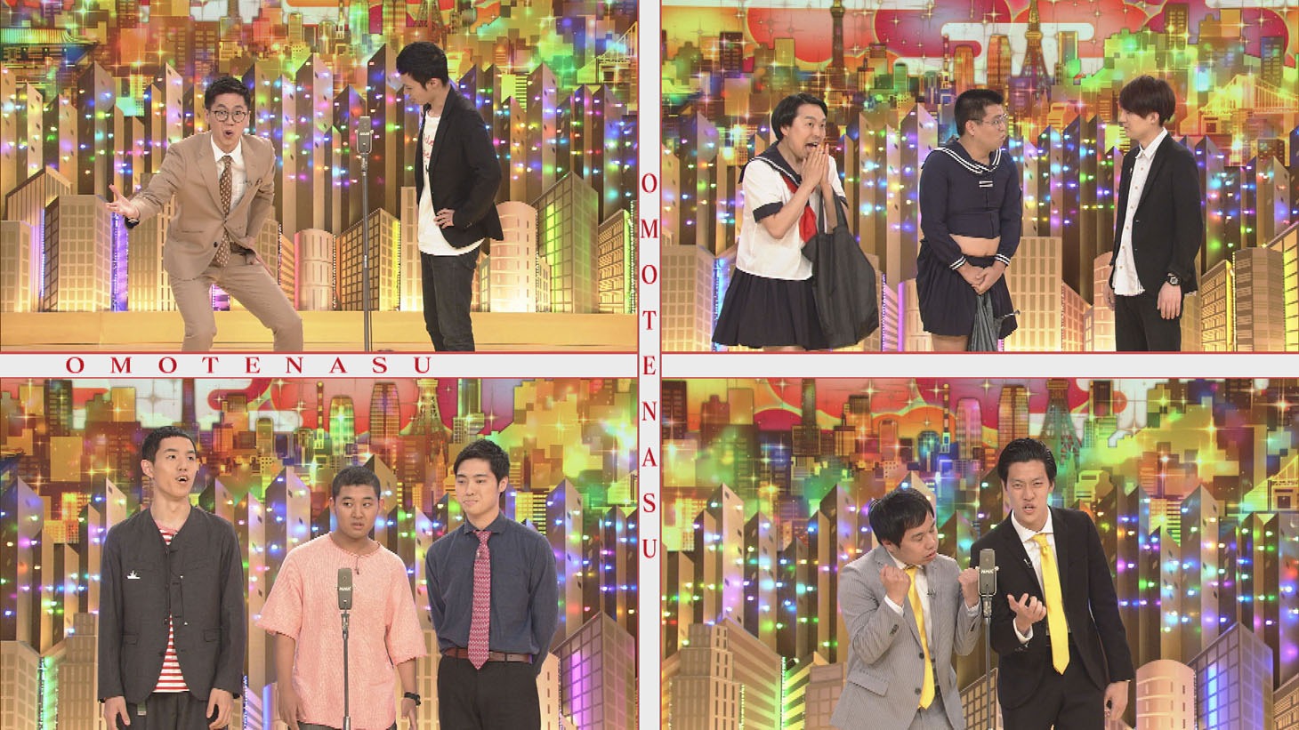 東京ホテイソン（左上）、ジェラードン（右上）、四千頭身（左下）、霜降り明星（右下）。(c)NHK