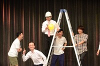 「俺が風船咥えるからお前ら蹴れ～！」の様子。