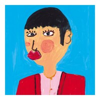 「アッコがおまかせ ～和田アキ子50周年記念トリビュート・アルバム～」CDジャケット。ビートたけしが和田アキ子の肖像画を描いた。