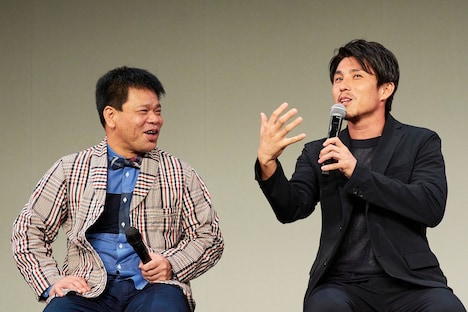 左からジミー大西、中尾明慶。